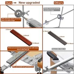 Upgraded Professional Knife Sharpener With 10 Whetstones, 360° Rotation Flip Design Fixed-Angle Stainless Steel Kitchen Chef Knife Sharpening Kit Abrasive Holding System Tools 8 Upgraded Professional Knife Sharpener With 10 Whetstones, 360° Rotation Flip Design Fixed-Angle Stainless Steel Kitchen Chef Knife Sharpening Kit Abrasive Holding System Tools -Peugeot Shop 51Y4fwUFpQL