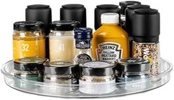 2 Pack Clear Lazy Susan Organizer 13" Plastic Lazy Susan Turntable For Cabinet Rotating Pantry Lazy Susan Cabinet Organizer, Storage Containers For Kitchen, Refrigerator Countertop, Bathroom -Peugeot Shop 51Y6lLT y9L. AC