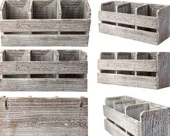 Farmhouse Utensil Organizer For Kitchen Countertop - Wooden Utensil Crock With 3 Large Storage Compartments & Hanging Option - Rustic Spatula Holder Caddy In Distressed White - Size 11 Farmhouse Utensil Organizer For Kitchen Countertop - Wooden Utensil Crock With 3 Large Storage Compartments & Hanging Option - Rustic Spatula Holder Caddy In Distressed White - Size -Peugeot Shop 51Y6lsg86uL