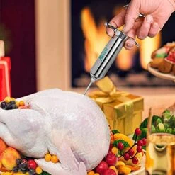 Marinade Injector Syringe And Brushes Set, Meat Injector Syringe With 3 Professional Marinade Injector Needles, Creates Tender Meat & Poultry Flavors, For BBQ Grill Smoker & Turkey & Brisket -Peugeot Shop 51YJr5VOfKL