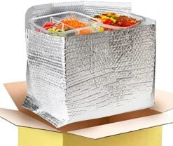 Foil Insulated Box Liners 12" X 12" X 5.5", Pack Of 5 Insulated Shipping Boxes For Frozen Food, Double-Layer Insulated Shipping Containers, Leakproof Cold Shipping Boxes For Frozen Fish, Meat 22 Foil Insulated Box Liners 12" X 12" X 5.5", Pack Of 5 Insulated Shipping Boxes For Frozen Food, Double-Layer Insulated Shipping Containers, Leakproof Cold Shipping Boxes For Frozen Fish, Meat -Peugeot Shop 51YLjaK8njL. AC 1