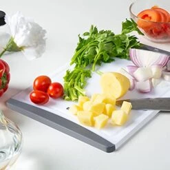 Xtra Large Cutting Boards, Plastic Cutting Boards For Kitchen (Set Of 4) Cutting Board Set Dishwasher Chopping Board With Juice Grooves Easy-Grip Handles, Grey, Empune -Peugeot Shop 51YMSnKVI6S