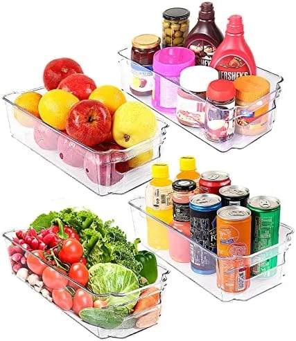 Large Pantry Organizer - Set Of 8 Refrigerator Organizer Bins - Fridge Organizer For Freezers, Kitchen Countertops And Cabinets - BPA Free (Clear) 15 Large Pantry Organizer - Set Of 8 Refrigerator Organizer Bins - Fridge Organizer For Freezers, Kitchen Countertops And Cabinets - BPA Free (Clear) - Image 15