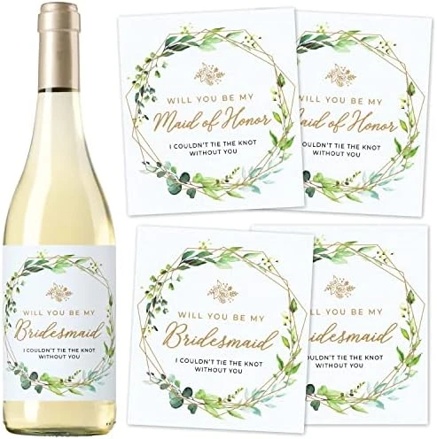 Set Of 10 Bridal Party Mini Champagne Labels, 8 Bridesmaid Labels And 2 Maid Of Honor Labels, Bridesmaid Proposal, Bridal Party Favors, Ideas, And Gifts 8 Set Of 10 Bridal Party Mini Champagne Labels, 8 Bridesmaid Labels And 2 Maid Of Honor Labels, Bridesmaid Proposal, Bridal Party Favors, Ideas, And Gifts - Image 8