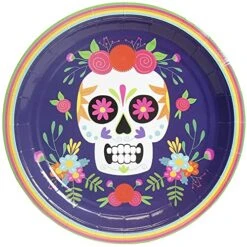 Ay Of The Dead Party Supplies Dia De Los Muertos Skull Plates (9 In, 80 Pack) -Peugeot Shop 51YYBoV0ygS