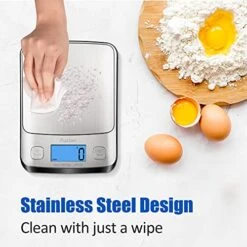 Kitchen Scale, 11lb Food Scales Digital Weight Grams And Oz, LCD Backlit Display, Stainless Steel Digital Scale With Tare & Auto Off For Baking And Cooking, Batteries Included 8 Kitchen Scale, 11lb Food Scales Digital Weight Grams And Oz, LCD Backlit Display, Stainless Steel Digital Scale With Tare & Auto Off For Baking And Cooking, Batteries Included -Peugeot Shop 51YZkw6iycS