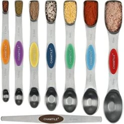 Agnetic Measuring Spoons Set Dual Sided Stackable Stainless Steel Long Handle Teaspoon Measuring Spoons For Measuring Dry And Liquid Ingredients Fits In Spice Jars, Set Of 8 -Peugeot Shop 51YaaVsfzL. AC