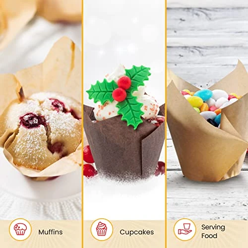 ’s Signature Tulip Baking Paper Cupcake & Muffin Liners Pack Of 150 | Grease Resistant Wrappers – Will Not Curl Or Burn – Comes In Convenient Packaging 6 ’s Signature Tulip Baking Paper Cupcake & Muffin Liners Pack Of 150 | Grease Resistant Wrappers – Will Not Curl Or Burn – Comes In Convenient Packaging - Image 6
