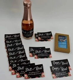 GENERIC (Set Of 16) Mini Champagne Labels For Bridesmaid, Matron Of Honor, Maid Of Honor & Flower Girl | 16 Funny Bridal Party Stickers For Mini Champagne Bottles.