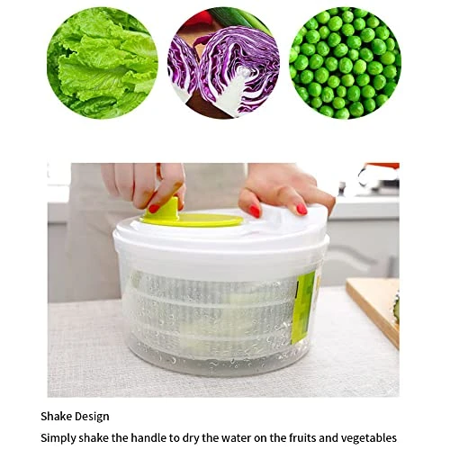 3L Salad Spinner Vegetable Washer Fruit Veggie Bowl Collapsible Salad Spinner With Lid Veggie Dryer Set For Kitchen Tools Of Lettuce Dryer Salad Shooter Small Salad Spinner 5 3L Salad Spinner Vegetable Washer Fruit Veggie Bowl Collapsible Salad Spinner With Lid Veggie Dryer Set For Kitchen Tools Of Lettuce Dryer Salad Shooter Small Salad Spinner - Image 5