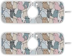 Kcldeci 2 Pack Faucet Mat Splash Guard For Kitchen Sink,Cute Kitty Kitten Cat 14x5 Inch Faucet Handle Drip Catcher Tray Absorbent Mat Fast Dry Mat For Kitchen, Bathroom -Peugeot Shop 51Z0rgOAnqL. AC