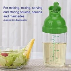 200ml Good Grips Salad Dressing Shaker BPA Free Prevent Leakage Salad Dressing Jar With Lid For Kitchen(Green) -Peugeot Shop 51Z1Dt22SpL 1