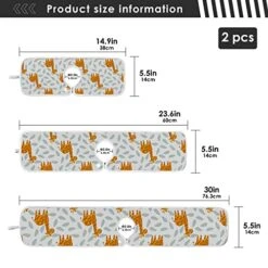 Kcldeci 2 Pack Faucet Mat Splash Guard For Kitchen Sink,Cartoon Summer Giraffes 14x5 Inch Faucet Handle Drip Catcher Tray Absorbent Mat Fast Dry Mat For Kitchen, Bathroom -Peugeot Shop 51Z1Du25ctL