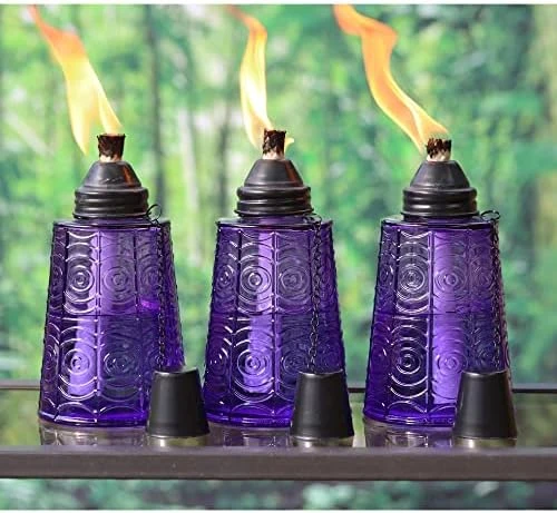 Seraphic Torches For Outside - Citronella 16oz Table Top Torch For Patio, Garden, Lawn, And Outdoor Parties, Set Of 3, Purple 11 Seraphic Torches For Outside - Citronella 16oz Table Top Torch For Patio, Garden, Lawn, And Outdoor Parties, Set Of 3, Purple - Image 11