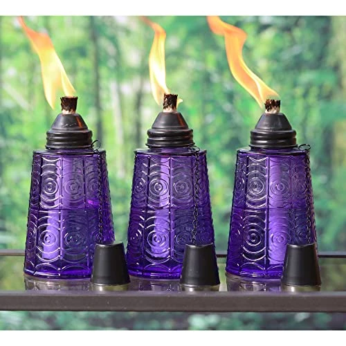 Seraphic Torches For Outside - Citronella 16oz Table Top Torch For Patio, Garden, Lawn, And Outdoor Parties, Set Of 3, Purple 1 Seraphic Torches For Outside - Citronella 16oz Table Top Torch For Patio, Garden, Lawn, And Outdoor Parties, Set Of 3, Purple