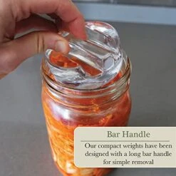 Elementi Fermentation Weight Set Of 4 - Fermenting Weights, Glass Fermentation Weights, Canning Weights, Fermentation Kit & Glass Weights For Fermenting Wide Mouth Mason Jars, Pickling Weights Glass -Peugeot Shop 51Z2fAu2LDL