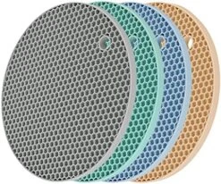 Siicone Trivets For Hot Dishes, Trivet Mat Hot Pads For Kitchen Tabletop, Trivets For Hot Pots And Pans, Round Silicone Pot Holders Mat, Trivets For Quartz Countertops Mats Set 4 Mixing Color -Peugeot Shop 51Z4koMz5HL. AC