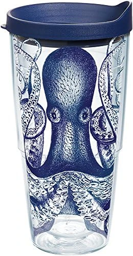 Tervis Plastic Octopus Tumbler With Wrap And Navy Lid 24oz, Clear 6 Tervis Plastic Octopus Tumbler With Wrap And Navy Lid 24oz, Clear - Image 6