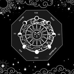 Pendulum Board Star Chart Mat Or Crystal Necklace For Beginner, Healing Dowsing Divination Metaphysical Message Board Positive Energy Close To Your Inner Self For Witchcraft Wiccan Altar Supplies