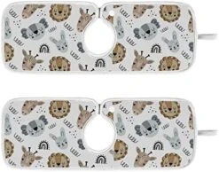 Kcldeci 2 Pack Faucet Mat Splash Guard For Kitchen Sink,Lion Giraffe Hare Koala 30x5 Inch Faucet Handle Drip Catcher Tray Absorbent Mat Fast Dry Mat For Kitchen, Bathroom -Peugeot Shop 51ZAz3 JTWL. AC 2