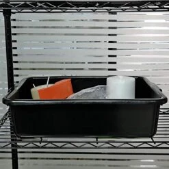 OMMP 4-Pack Large Plastic Commercial Bus Tubs, 22 L Rectangle Utility Bus Box -Peugeot Shop 51ZC19a9lyL