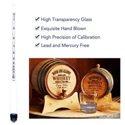 Circrane 0-200 Proof & Tralle Alcohol Hydrometer, Accurate Tester For Liquor, Distilling Moonshine Alcoholmeter -Peugeot Shop 51ZEWjGtEjL