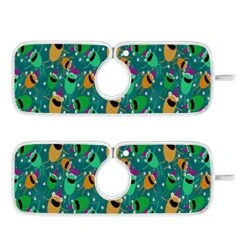 Kcldeci 2 Pack Faucet Mat Splash Guard For Kitchen Sink,Cartoon Santa Hat Christmas 14x5 Inch Faucet Handle Drip Catcher Tray Absorbent Mat Fast Dry Mat For Kitchen, Bathroom