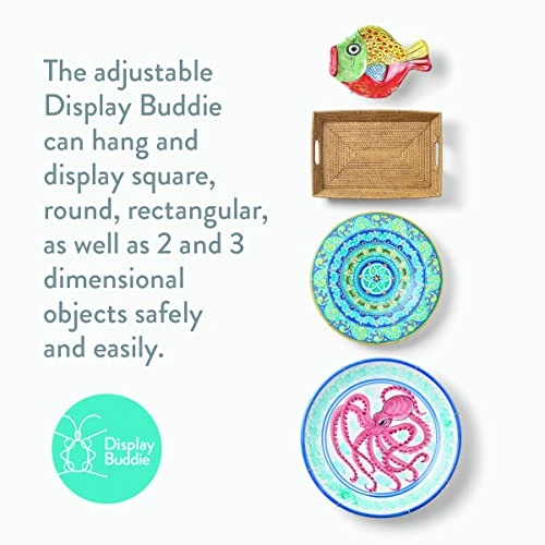 3-Pak Medium Adjustable Plate Hanger For Plates, Platters, Bowls & Other Objects 10"-16" Diameter And Up To 10 Lbs. 4 3-Pak Medium Adjustable Plate Hanger For Plates, Platters, Bowls & Other Objects 10"-16" Diameter And Up To 10 Lbs. - Image 4