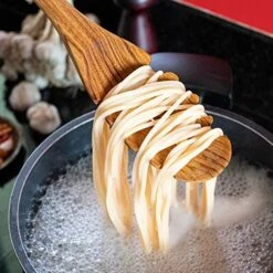 - 12" Pasta Fork, Spaghetti Spoon Handmade From Moist Resistance Teak Wood -Peugeot Shop 51ZGVIYIZ8L