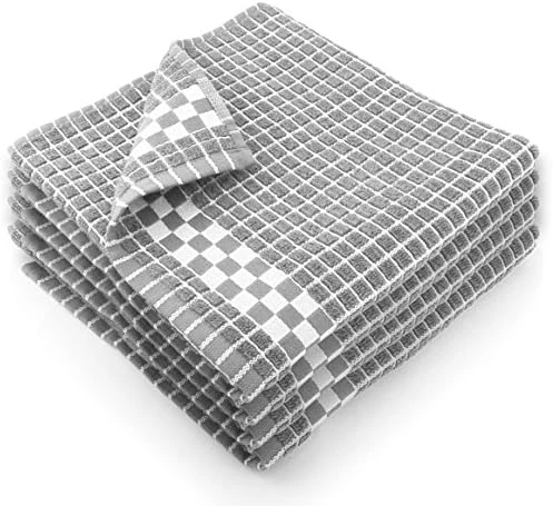 Classic Dark Kitchen Dish Towels With Hanging Loop - Heavy Duty Absorbent Dish Clothes - European Made 100% Cotton Tea Towels - Set Of 4, Red 15 Classic Dark Kitchen Dish Towels With Hanging Loop - Heavy Duty Absorbent Dish Clothes - European Made 100% Cotton Tea Towels - Set Of 4, Red - Image 15