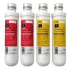 QUATICLIFE Twist-In RO/RODI Replacement Cartridges - Includes 2 Carbon Block Filters And 2 Sediment Cartridges, 3 And 4-Stage Reverse Osmosis Deionization Systems