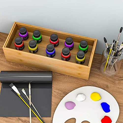 Bamboo Drawer Organizer Storage Box Kitchen - Wood Stackable Tray Utensil Organizer For Office Drawers, Cabinets, Shelves, Pantry, Or Bathroom Counter, Drawer Dividers For Silverware Set Of 2, 15x6x2.5 Inch 5 Bamboo Drawer Organizer Storage Box Kitchen - Wood Stackable Tray Utensil Organizer For Office Drawers, Cabinets, Shelves, Pantry, Or Bathroom Counter, Drawer Dividers For Silverware Set Of 2, 15x6x2.5 Inch - Image 5