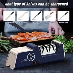 Professional Electric Knife Sharpeners For Kitchen Knives With Diamond Abrasives And Precision Angle Guides, Multifunctional 3-Stage Slots, Applicable To Straight Knife And Ceramic Knife -Peugeot Shop 51ZXffRcspL