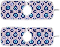 Kcldeci 2 Pack Faucet Mat Splash Guard For Kitchen Sink,Evil Eye Turkish 30x5 Inch Faucet Handle Drip Catcher Tray Absorbent Mat Fast Dry Mat For Kitchen, Bathroom -Peugeot Shop 51ZYZvmTnL. AC 1