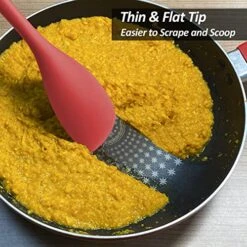 Upgrade Silicone Spatula Spoon Set,VOVOLY Heat Resistant Rubber Spoonula, Seamless Non-Stick Flexible Scrapers For Baking Mixing Tool,3 Pack, -Peugeot Shop 51ZZqhD7jOL