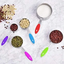 Measuring Cups & Spoons Set Of 16, Wildone Premium Stainless Steel Measuring Cups And Measuring Spoons With Colored Silicone Handle, Including 8 Nesting Cups, 8 Spoons, For Dry And Liquid Ingredient -Peugeot Shop 51Zejwn76QL
