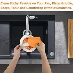 Ilicone Dough Scraper With Stainless Steel Sheet, Curved Edge Flexible Bowl Scraper For Baking, Food Grade Silicone Bench Scraper For Sourdough Bread Proofing Basket, Set Of 2, Gray & Orange,SAPID -Peugeot Shop 51ZmXa3nP2L