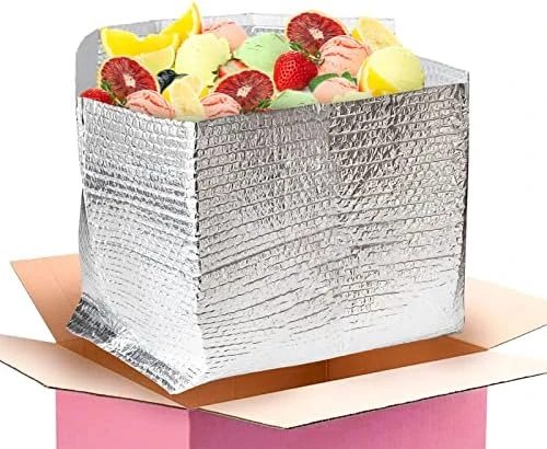 Foil Insulated Box Liners 12" X 12" X 5.5", Pack Of 25 Silver Insulated Shipping Boxes For Frozen Food, Odorless Insulated Shipping Containers, Leakproof Cold Shipping Boxes For Frozen Fish, Meat 13 Foil Insulated Box Liners 12" X 12" X 5.5", Pack Of 25 Silver Insulated Shipping Boxes For Frozen Food, Odorless Insulated Shipping Containers, Leakproof Cold Shipping Boxes For Frozen Fish, Meat - Image 13