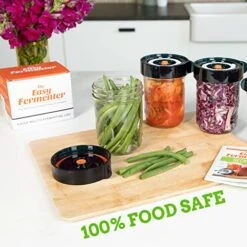 Y Fermentation Lids For Wide Mouth Mason Jars - 4 Waterless Airlock Fermentation Kit With Easy Release Tab - Refill Pack (Fermentation Jar And Pump Not Included).Good Christmas Fermenting Gifts. 9 Y Fermentation Lids For Wide Mouth Mason Jars - 4 Waterless Airlock Fermentation Kit With Easy Release Tab - Refill Pack (Fermentation Jar And Pump Not Included).Good Christmas Fermenting Gifts. -Peugeot Shop 51Zuy0XBAfL