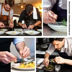 Professional Chef Plating Kit, 7 Piece Culinary Plating Set, Black, Stainless Steel (7 Piece, Black) -Peugeot Shop 51ZyVh6ftoL