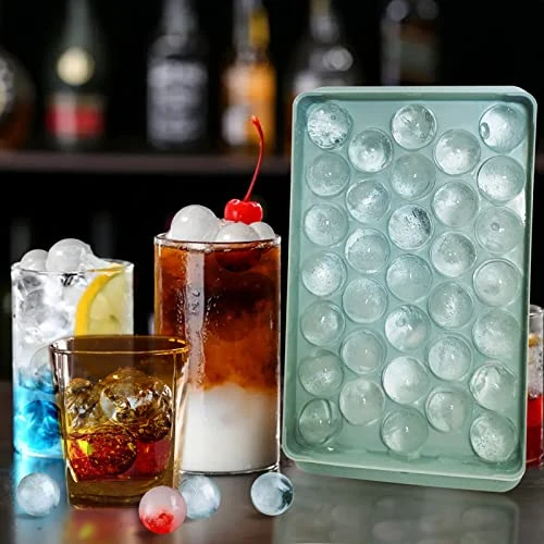 Ice Cube Tray, Circle Ball Ice Trays For Freezer With Lid & Bin, Circle Ice Mold Making 66 X 1.0IN Small Ice Balls,Sphere Ice Makers With Ice Buckets Tongs & Scoop (Blue) 4 Ice Cube Tray, Circle Ball Ice Trays For Freezer With Lid & Bin, Circle Ice Mold Making 66 X 1.0IN Small Ice Balls,Sphere Ice Makers With Ice Buckets Tongs & Scoop (Blue) - Image 4