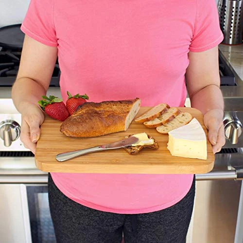 Bamboo Cutting Board With Juice Groove - Convenient Size 8”x13” | Extra Thick Board | Serving Tray | Food Plating - Kitchen Essentials For New Home 4 Bamboo Cutting Board With Juice Groove - Convenient Size 8”x13” | Extra Thick Board | Serving Tray | Food Plating - Kitchen Essentials For New Home - Image 4