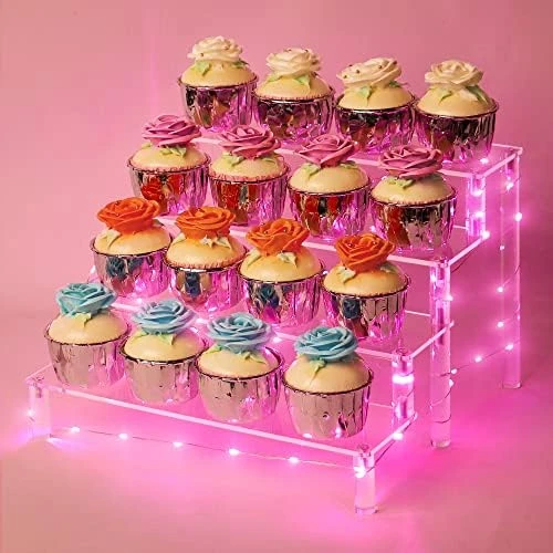 Display Shelf Cake Stand – 4 Tier Shelf Cake Pop Stand – Multifunctional And Durable Acrylic Stand – Mounting Hardware Included – Ideal For Desserts, Cosmetics, Glassware, Figurines 7 Display Shelf Cake Stand – 4 Tier Shelf Cake Pop Stand – Multifunctional And Durable Acrylic Stand – Mounting Hardware Included – Ideal For Desserts, Cosmetics, Glassware, Figurines - Image 7