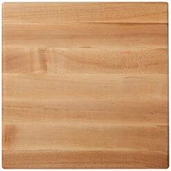 Lock B12S Maple Wood Edge Grain Cutting Board With Feet, 12 Inches Square, 1.5 Inches Thick
