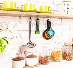 Ollapsible Silicone Measuring Cups & Measuring Spoons - Set 8psc Silicone Mesuring Cup And Collapsible Spoon - Great For Camping And Pet Food (Blue) -Peugeot Shop 51aKB0oWphL