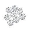 Set Of 8pcs Sparkly Napkin Rings Crystal Table Dinner Napkin Holders For Wedding Centerpieces Party Special Occasions Festival Decoration