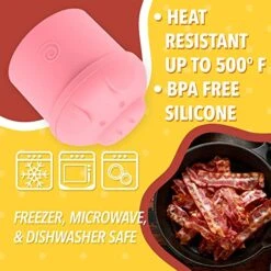 Xtra Large Pink Pig-Shaped Grease Container - Novelty Bacon Grease Container With Strainer - Cute Silicone Grease Jar To Dispose Or Store Drippings - Kitchen Grease Container - Giftable Grease Can -Peugeot Shop 51aXlTnpeyL