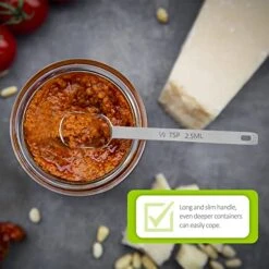 1/2 Teaspoon(1/2 Tsp |2.5 ML | 2.5 Cc) Single Measuring Spoon, Stainless Steel Individual Measuring Spoons, Long Handle Measuring Spoons Only -Peugeot Shop 51anBY6O9jL