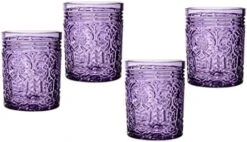 Jax Double Old Fashioned Beverage Glass Cup Pink - Set Of 4 -Peugeot Shop 51atLbR5j4L. AC