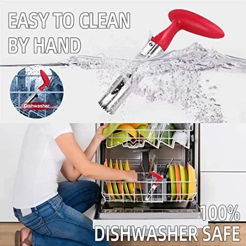 Premium Apple Corer Tool - Easy To Use And Clean - Sturdy Apple Core Remover With Sharp Serrature - Stainless Steel Corers For Apple And Pear - Core Fruits With Ease(Red) 5 Premium Apple Corer Tool - Easy To Use And Clean - Sturdy Apple Core Remover With Sharp Serrature - Stainless Steel Corers For Apple And Pear - Core Fruits With Ease(Red) - Image 5